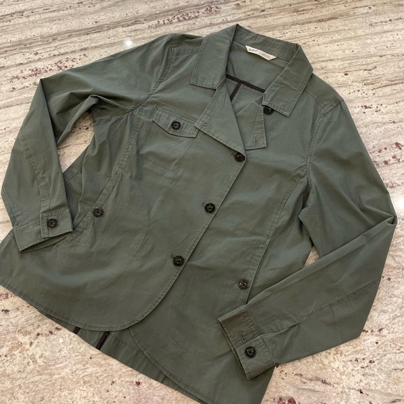 Woolrich army green lightweight pea coat size L - Picture 1 of 12